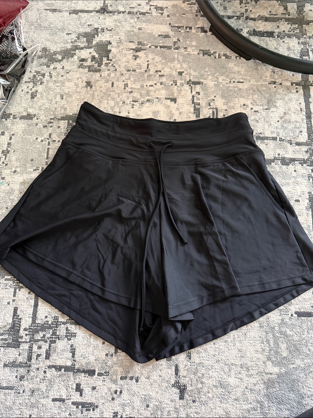 Women’s Black Athletic Layered Shorts